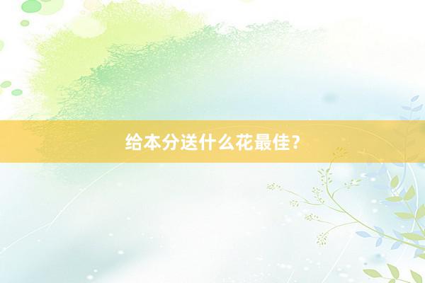 给本分送什么花最佳？
